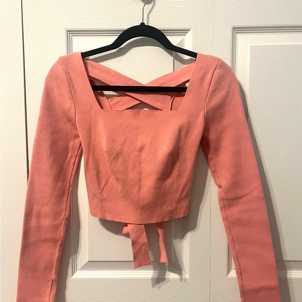 Women's Pink Long Sleeve Top